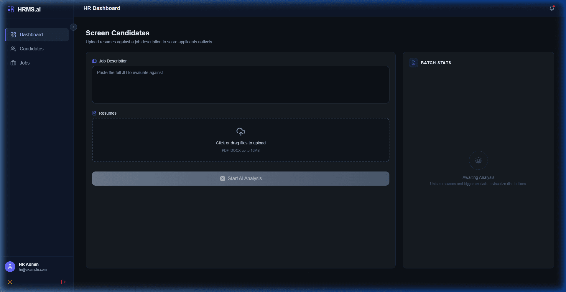 HR Admin Dashboard