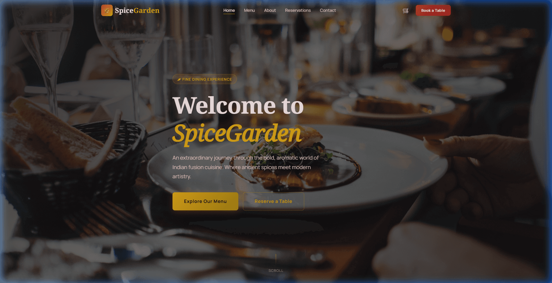 SpiceGarden Landing Page